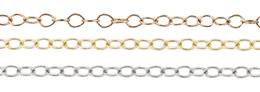14K Gold Chain 1.30mm Width Round Cable Chains
