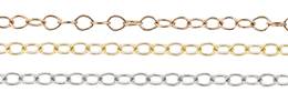 14K Gold Chain 1.30mm Width Round Cable Chain