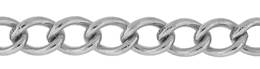 7.4mm Width Sterling Silver Curb Chain