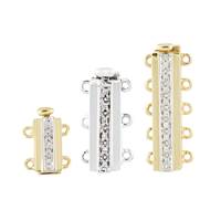 14K Diamond Accent Bar Clasps