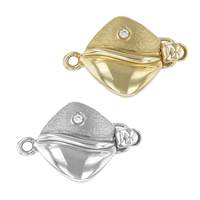 14K Diamond Accent Square Bead Clasp