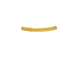 Vermeil Gold Satin 1.5mm Figure-S Hollow Tube Spacer