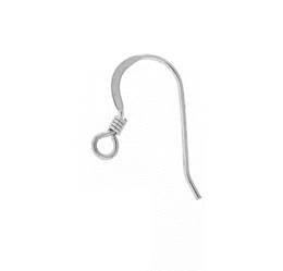 Sterling Silver Spring Coil Flat Earwire Earring