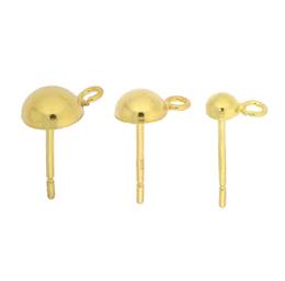 HALF ROUND BALL EARRING WITH LOOP  17260