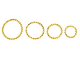 Vermeil Gold Closed Twisted Jumprings (22 Gauge Wire)