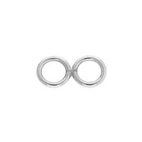 Silver Closed Double Jumpring 1.0mm Thick 18-Gauge