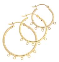 Vermeil Hoop Earring With Five Loops