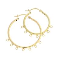 Vermeil Hoop Earring With Seven Loops