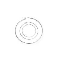 Sterling Silver Flex Hoop Earring E-2