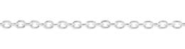 1.0mm Width Sterling Silver Oval Cable Chain