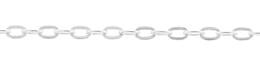 0.9mm Width Sterling Silver Flat Oval Cable Chain