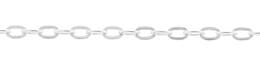 0.9mm Width Sterling Silver Flat Oval Cable Chain