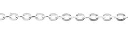 1.0mm Width Sterling Silver Flat Oval Cable Chain