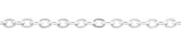 1.2mm Width Sterling Silver Flat Oval Cable Chain