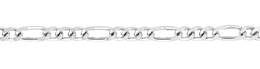 2.2mm Width Sterling Silver Flat Figaro Chain