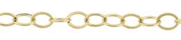 4.0mm Width Flat Oval Cable Gold Filled Chain