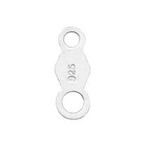 Sterling Silver Closed Ring 925 Stamp Chain Tag