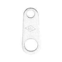 Sterling Silver Closed Ring 925 Stamp Chain Tag (B