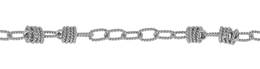 5.8mm Width Silver Hammer Long and Barrel Chain