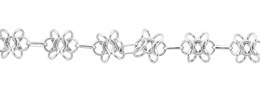 Silver 10.0mm Width Flower Chain