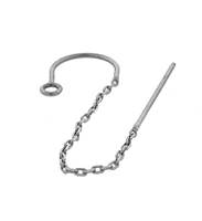 Sterling Silver U-Threader Cable Chain Earwire
