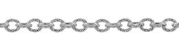 Sterling Silver Hammer Round Cable Chain