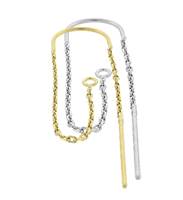 14K Threader Cable Chain Earwire Earring (B)