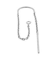 Sterling Silver U-Threader Cable Chain Earwire (B)