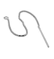 Sterling Silver U-Threader Box Chain Earwire (C)