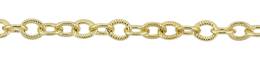 3.11mm Width Hammer Round Flat Gold Filled Chain