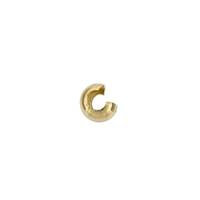 14K 3mm Round Crimptube Cover