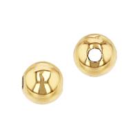 18K Medium Weight Round Bead 0.8mm Hole