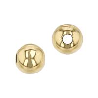 18K Medium Weight Round Bead 1.0mm Hole