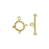 18K Twisted Toggle Clasp
