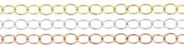 14K Gold Chain 3.4mm Width Round Cable Chains