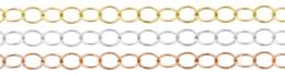 14K Gold Chain 3.4mm Width Round Cable Chains