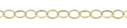 3.6mm Width Flat Round Cable Gold Filled Chain