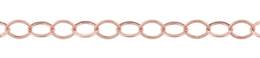 3.6mm Width Flat Round Cable Rose Gold Filled Chain