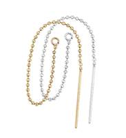 14K Threader Bead Chain Earwire Earring (A)