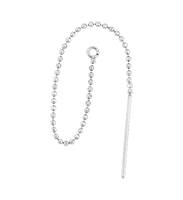 Sterling Silver Threader Bead Earwire Earring