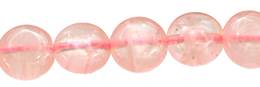 Rose Quartz Bead Coin Shape Gemstone