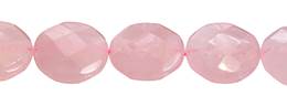 Rose Quartz Bead Coin Shape Faceted Gemstone