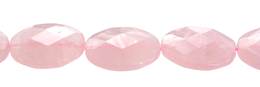 Rose Quartz Bead Oval Shape Faceted Gemstone
