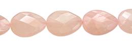 Rose Quartz Bead Drill Through Faceted Pear Shape