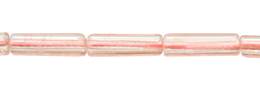 Rose Quartz Bead Round Tube Shape Gemstone