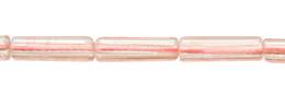 Rose Quartz Bead Round Tube Shape Gemstone