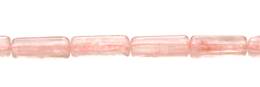 Rose Quartz Bead Square Tube Shape Gemstone