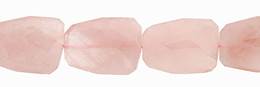 Rose Quartz Bead Wave Ladder Faceted Shape