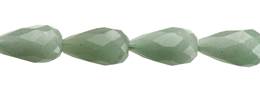 Aventurine Bead Drill Through Faceted Drop Shape