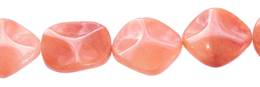 Pink Aventurine Waved Coin Shape Gemstone